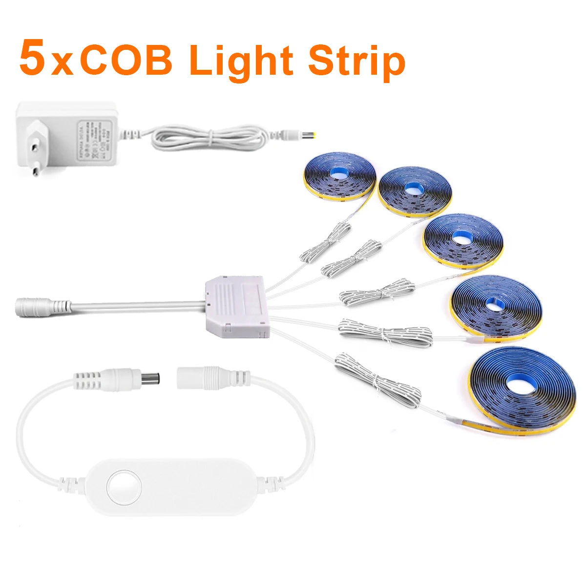 12V LED Soundproof Panel Decor COB Light Strip Wall Lamp for Smart Zigbee Tuya APP Control Wine Show Cabinet Night Lighting