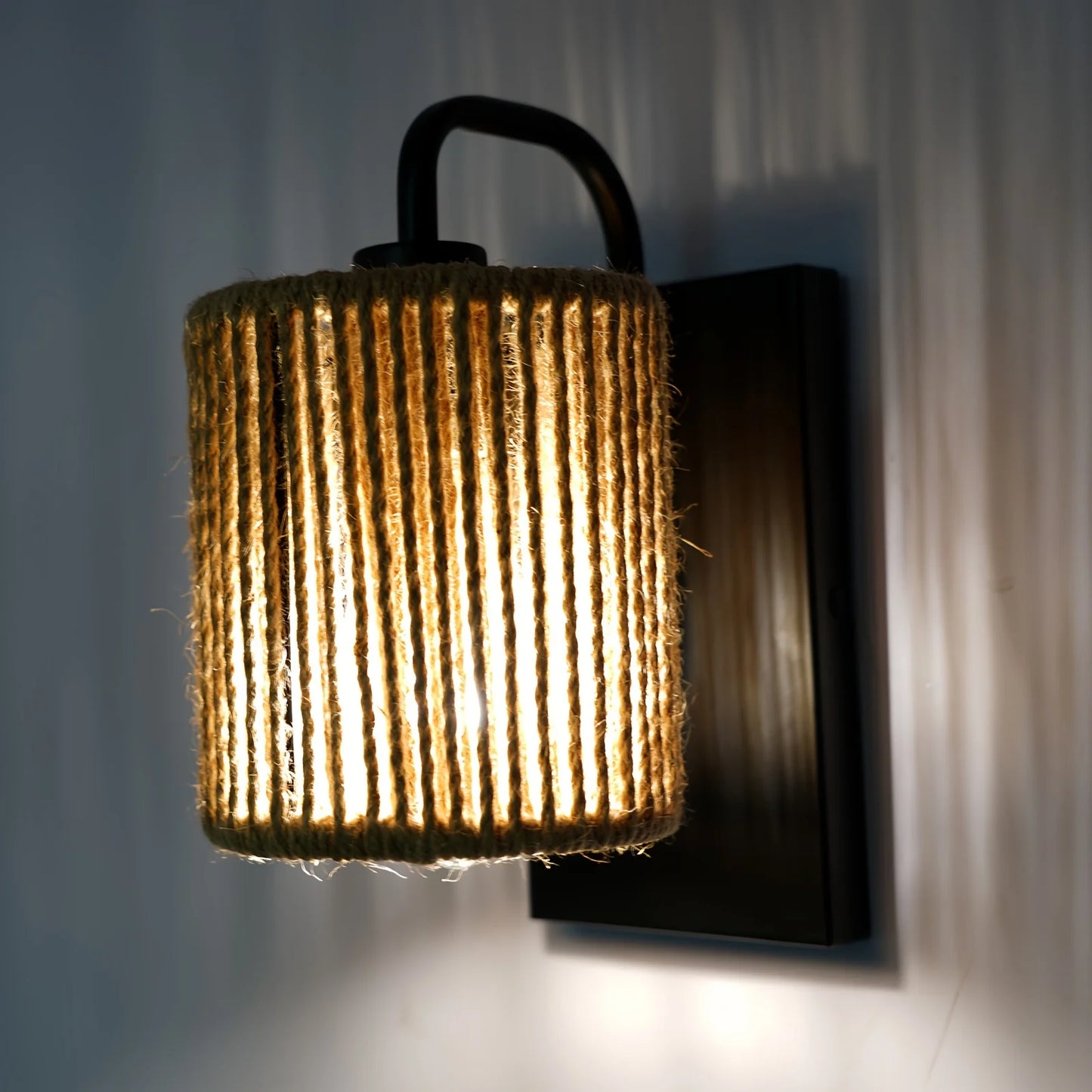 1-light Rattan Wall Sconce Rattan Sconce Boho Wall Sconce Farmhouse Boho Wall Sconces Indoor Coastal Wall Sconce