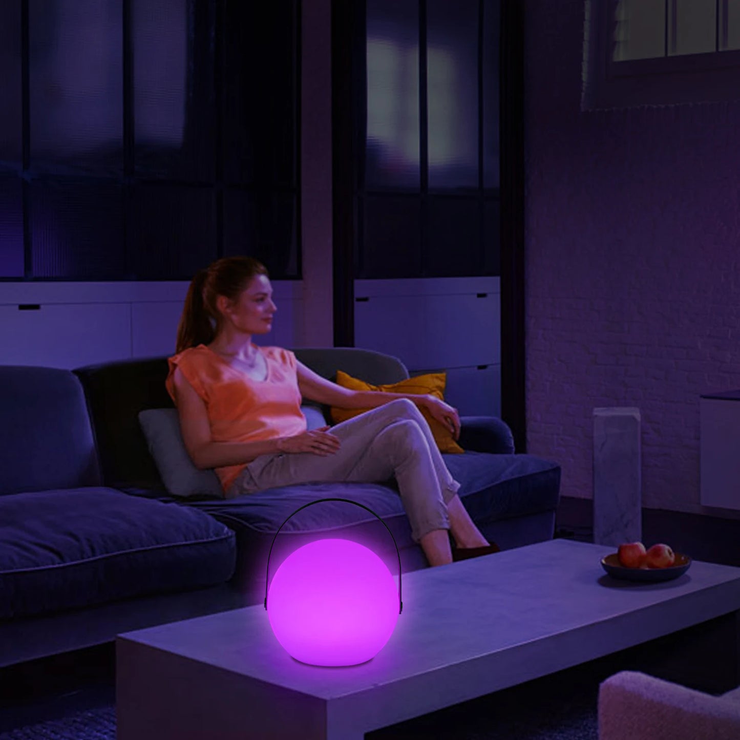 8.85 inch Table Lamp 16-Color RGB, Table Lamp With Handle, Dimmable Table Lamp