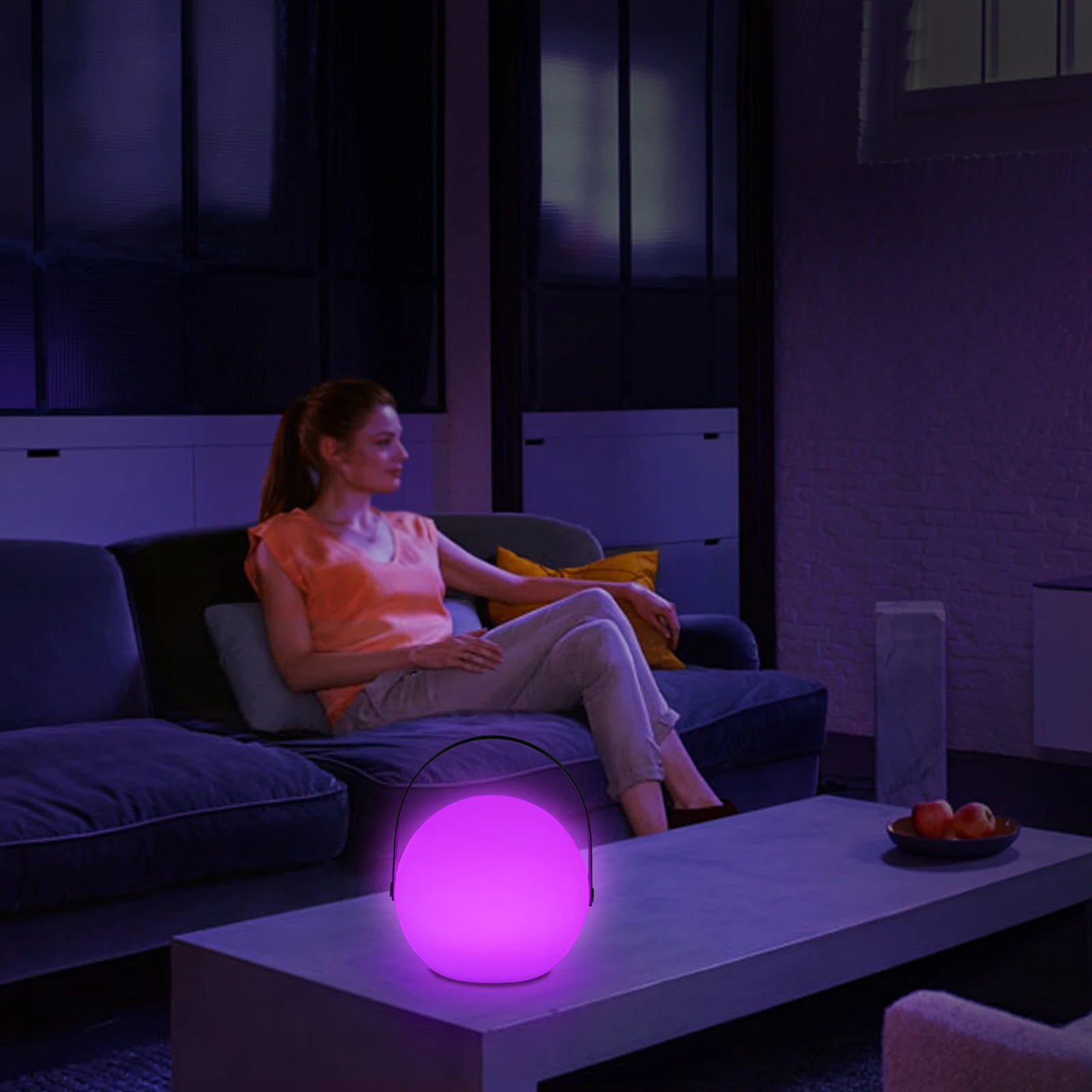 8.85 inch Table Lamp 16-Color RGB, Table Lamp With Handle, Dimmable Table Lamp