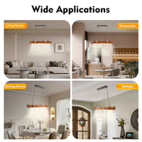 Ceiling Light Vintage Rustic Lamp Wood Beam Farmhouse Chandelier Pendant Lamp US