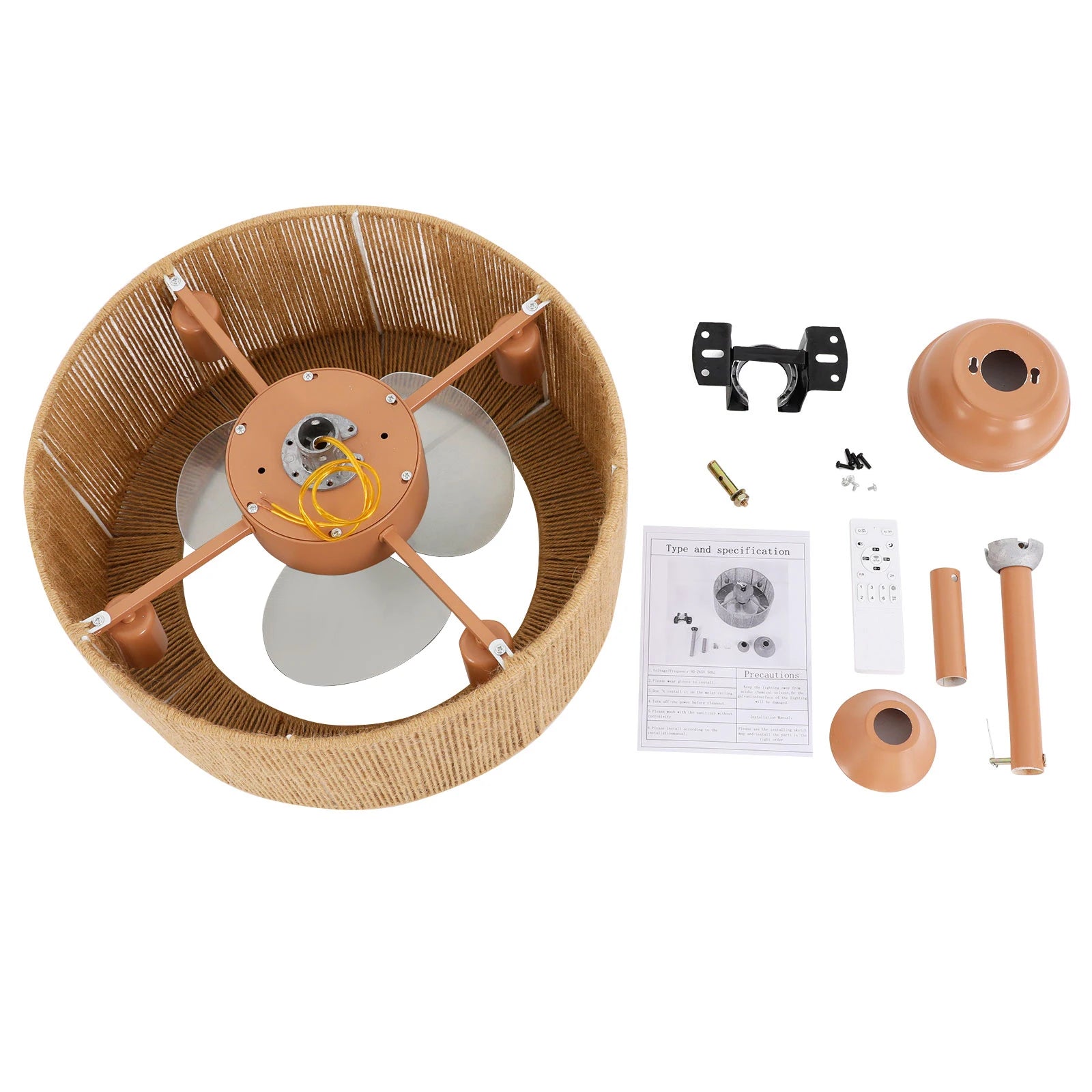 Ceiling Fan Light, Ceiling Fan Light with Remote Control, Ceiling Fan Lamp for Bedroom