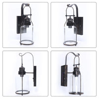 110-220V ‎Indoor Rustic Light Fixtures,Retro Vintage Industrial Wall Lantern, Farmhouse Wall Lamp with Clear Lampshade