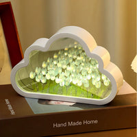 1pc Handmade DIY Clouds Tulip Lamps LED Night Light Mirror Table Lamps Bedroom Ornaments Decoration Flower Sea Atmosphere Lamp