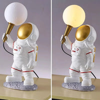 Creative Night Light USA Modern Astronaut Table Moon Night Resin Bedside Lamp Desk Decor for Kids, Children