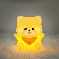 Cute Panda LED Night Lights Lion Silicone Sleeping Lamp USB Rechargeable Timing Bedside Baby Nightlights For Birthday Gift