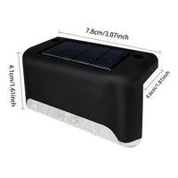4/8/16Pcs Warm LED Solar Step Lamps Outdoor Waterproof Patio Light Deck Lamp for Railing Stairs Step Fence Yard Patio Pathway