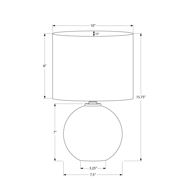 Assembled dimensions Attached Base Brighten Cream Lamp Lighting Room Shade Table Lighting, 16h, Table Lamp, Cream Shade, Cream C