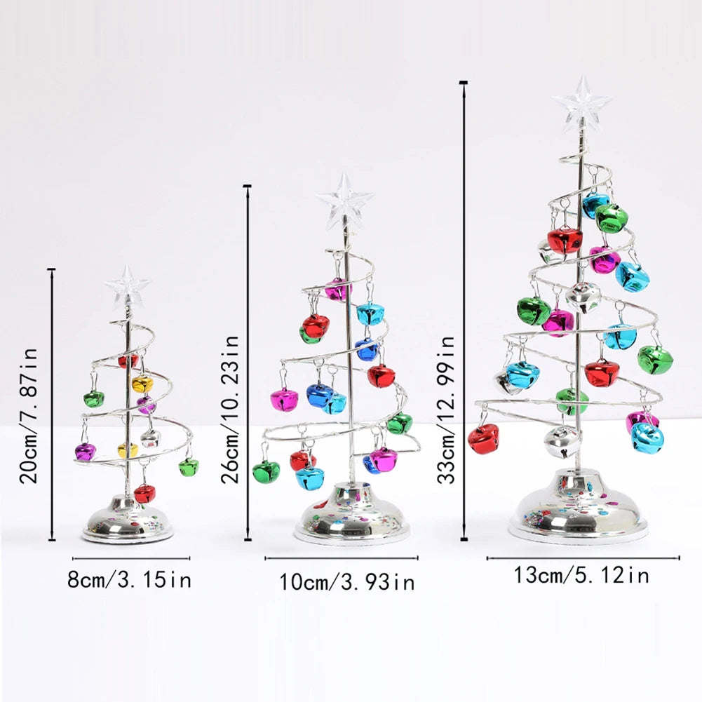 Crystal Star Christmas Tree Lamp Battery Operated Desk Table Lamp Decorative Iron Tree Night Lights for Living Room Bedroom Deco