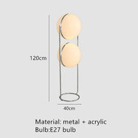 Garrault  Delord Floor Lamp Chrome Metal White Acrylic Ball Floor Light Living Room Hotel Room Sofa  Decoration Lamp