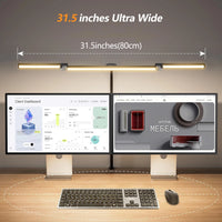 16W LED Desk Lamp for Office Eye-Caring Desk Light with Stepless Dimming Adjustable Flexible Gooseneck 3 Head Foldable Desk Lamp