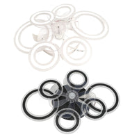 Ceiling Fan Light LED Nordic Modern 6 Rings Ceiling Fan Light Easy To Install Simple Nordic for Dining Room Ceiling Fan Light