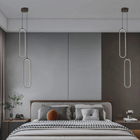 Bedroom Chandelier 3000k-6000K Atmosphere Living Room Lamp Warm White Bedside Hanging Lamp Eye Protection Dining Room Decoration