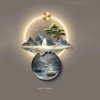 3d wall painting with lights Simple Modern Hanging Home Decoration for Corridor Aisle Upscale  Living Room  Wall Decorations