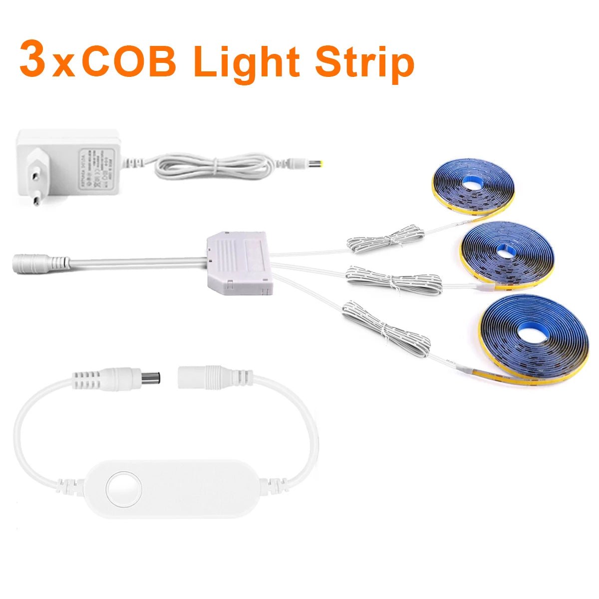 12V LED Soundproof Panel Decor COB Light Strip Wall Lamp for Smart Zigbee Tuya APP Control Wine Show Cabinet Night Lighting
