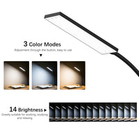 5W LED Clip on Desk Lamp with 3 Modes 11 Brightness  2M Cable Dimmer 14 Levels Clamp Table Lamp