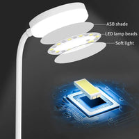 Portable LED Desk Lamp USB Plug Battery Powered Table Light Support 3 Color Stepless Dimming Eye Protection Bedroom Bedside Lamp