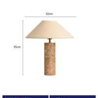 Japanese Wabi-sabi Modern Marble Table Lamp LED E27 Designer Medieval Desk Lights Home Decor Living Room Study Bedroom Bedside