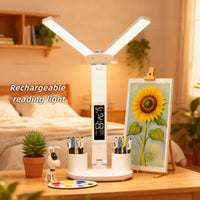 Rechargeable LED Desk Lamp Portable Bedside Light Eye Protection Touch Dimming Child Kids Study Reading Night Lamp