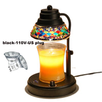 Colorful Candle Warmer Lamp With Timer and Dimmer Diamond Lampshape Wax Melting Lamp Adjustable Height Lattern Home Decor Gift