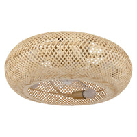 20" Farmhouse Boho Rattan Woven Bamboo Ceiling Fan with Light w/ Remote Control