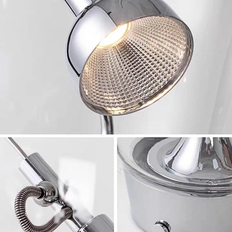 Novelty Clear Glass Table Lamp USB Charging Warm Light 3000K For Hotel Bedroom Parlor Art Deco Creative Desk Light