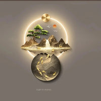 3d wall painting with lights Simple Modern Hanging Home Decoration for Corridor Aisle Upscale  Living Room  Wall Decorations