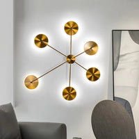 6-Head Modern Wall Sconces Sputnik LED Light Creative Ceiling Lamp Modern Art Decor, for Living Room, Entryway, Bedroom, Hallway
