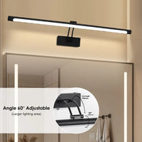 Black Rotatable LED Wall Lamps Dressing Table Make-up Mirror Front Lights Bathroom Corridor Picture Light AC85-265V Wall Sconce