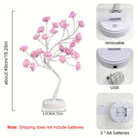 30 LED USB Rose Desk Lamp, Tree Lamp, Bedside Night Lamp, Birthday, Mother's Day Gift, Gift  Girlfriend