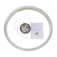 110-240V 95W Pendant Lamp,80CM Modern Silver Crystal Chandelier,3-Color Dimmable,Modern Ceiling Light,for Living Room,Bedroom