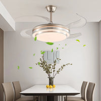 42 Inch 3 Layer Design Modern LED Ceiling Fan with Light and Remote Control,Retractable Blades,Adjustable Speed,Silent Operation