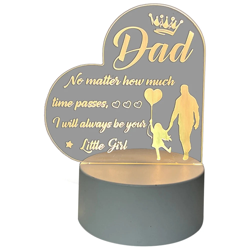Acrylic Night Light Inspirational LED Light Mother Day Gifts for Mom Personalised Presents for Sister Best Friend Birthday Gifts