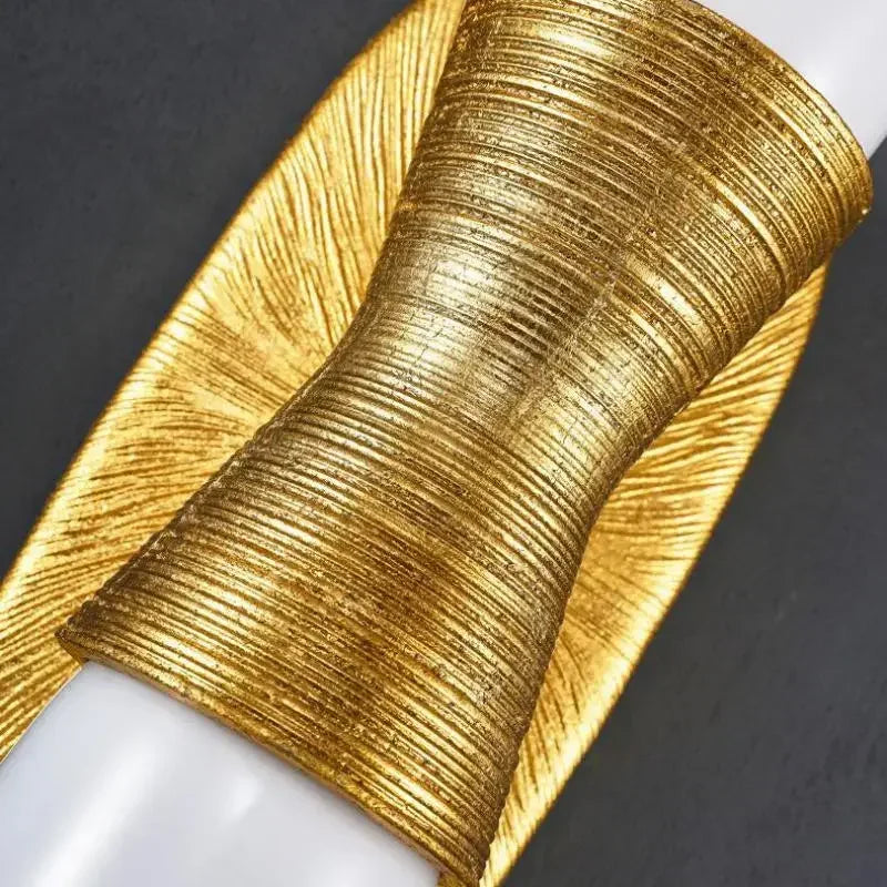 Bedroom White Glass Lampshade Wall Light Fixtures Art Gallery E14 Daily Indoor Wall Sconce Living Room Hallway Golden Wall Lamp