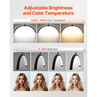 Dimmable Floor Lamp for Estheticians 26inch Adjustable Arched Design Beauty Lash Light