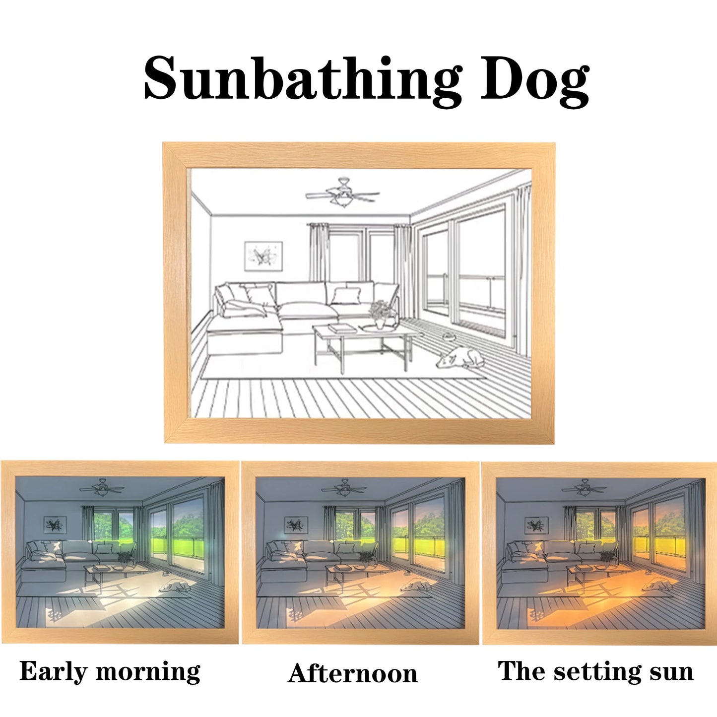 Bedroom Bedside LED Night Light Painting Dimming Wall Artwork Table Lamp Home Interior Decoration Gift Mood Photo Desk Fixtures