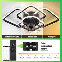 27" Ceiling Fans with Lights Remote Dimmable LED Light 6 Speed Adjustable Fan for Bedroom Living Room Decoration