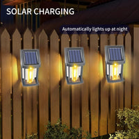 4/8PCS Outdoor Solar Tungsten Wall Lights IP55 Waterproof LED Safety Lamp Patio Yard Decorative Lamp Automatic Light Up At Night