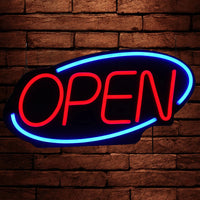 24 inch LED Open Sign Neon Light Bright for Restaurant Bar Pub Store Club Outside Wall Decor Sign