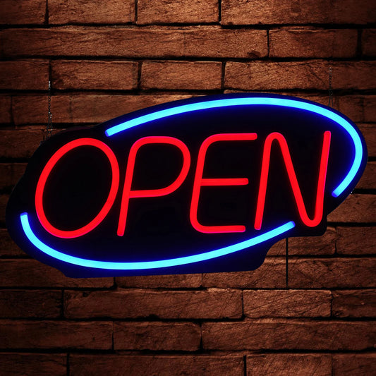 24 inch LED Open Sign Neon Light Bright for Restaurant Bar Pub Store Club Outside Wall Decor Sign