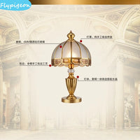 European All Copper Desk Lamp Vintage Industrial Edison Table Light for Living Room Study Bedroom Warm White LED Bulb Retro