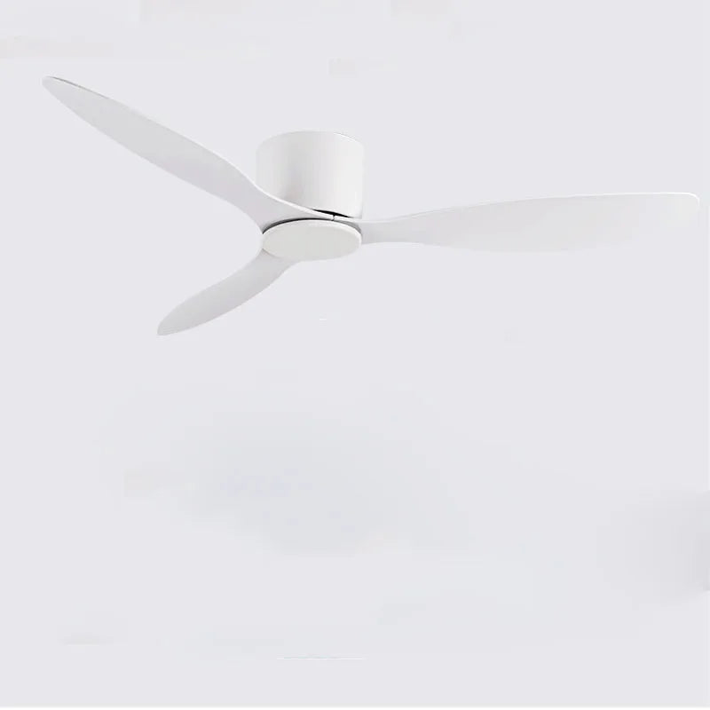 42 52 Inch Ceiling Fans No Light DC Motor Remote Control Cooling Fans Lamp Low Floor Ceiling Fan White wood Black Color FANS