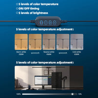 Desk Lamps Double Head LED Stepless Dimmable Led USB Table Lamp for Office Study Reading Lighting Fixture Computer Monitor Light