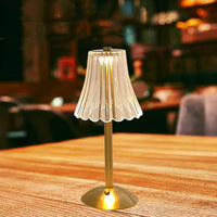 Crystal Table Lamp Rechargeable 3 Colors Portable Gold Metal Beside Lamp 2000mAh Battery Operated Dimmable Touch Light