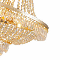 Crystal Chandelier French Empire Style - Large Gold Pendant Lamp for Foyer Ceiling Light NEW