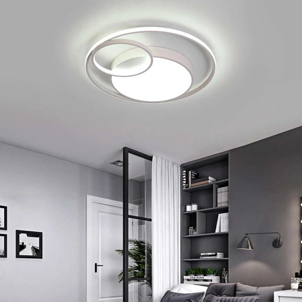 48cm 55W Ceiling Light Home Lighting Ceil Lamp Warm and Romantic Triple Circle 110V-240V for Living Room, Restaurant, Bedroom