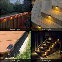 16-Pack Outdoor Solar Deck Lamp For Outdoor Stairs, Steps, Fences, Yards, Patios And Paths LED Light (Warm White)