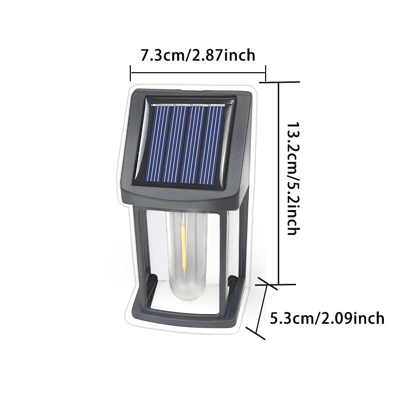 4/8PCS Outdoor Solar Tungsten Wall Lights IP55 Waterproof LED Safety Lamp Patio Yard Decorative Lamp Automatic Light Up At Night