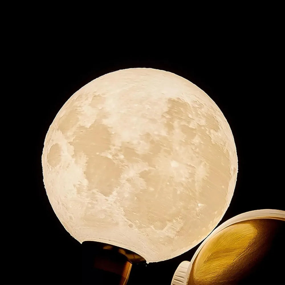 Creative Night Light USA Modern Astronaut Table Moon Night Resin Bedside Lamp Desk Decor for Kids, Children