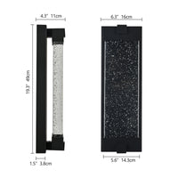 Black Aluminum Finish Outdoor Wall Light with Bubble Crystal Glass, LED Light Source, 3000K Warm Light, Weatherproof